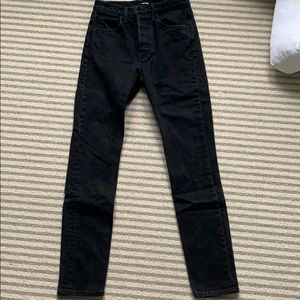 Black straight jeans
